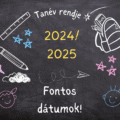 Tanév rendje 2024/2025